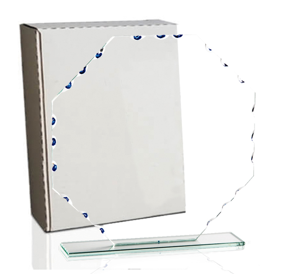 2376-CAJA Galvano Cristal Octagonal 2376