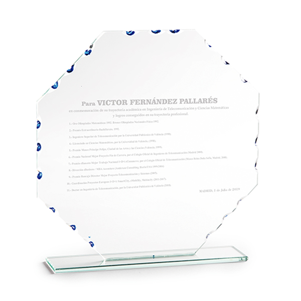 2376 Galvano Cristal Octagonal 2376