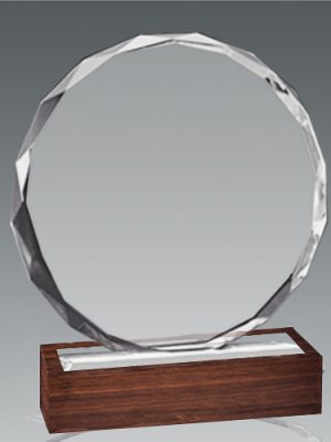 Galvano Cristal con Base de Madera BLAS 51