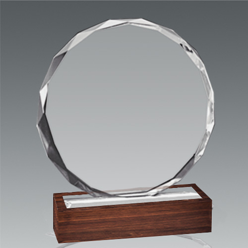 Galvano Cristal con Base de Madera BLAS 51