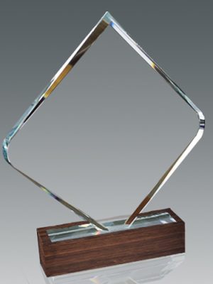 BLAS_52 Galvano Cristal con Base de Madera BLAS 52