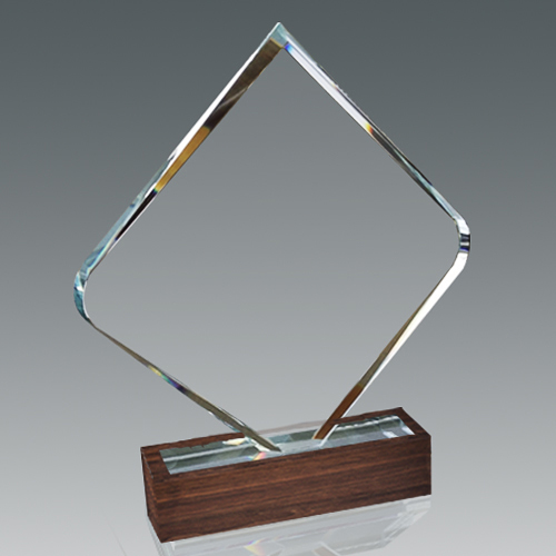 Galvano Cristal con Base de Madera BLAS 52