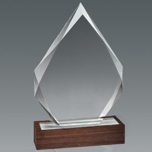 Galvano Cristal con Base de Madera BLAS 54