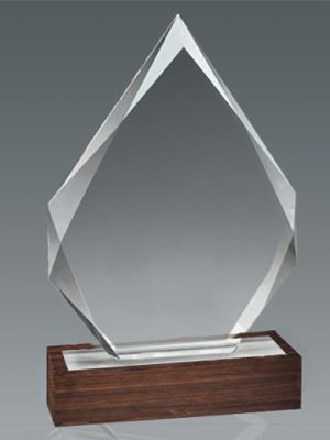 Galvano Cristal con Base de Madera BLAS 54