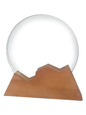 blas-25 Galvano Cristal con Base de Madera BLAS 25