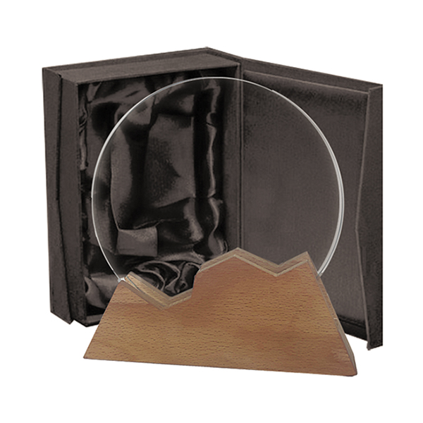 blas-25-caja Galvano Cristal con Base de Madera BLAS 25