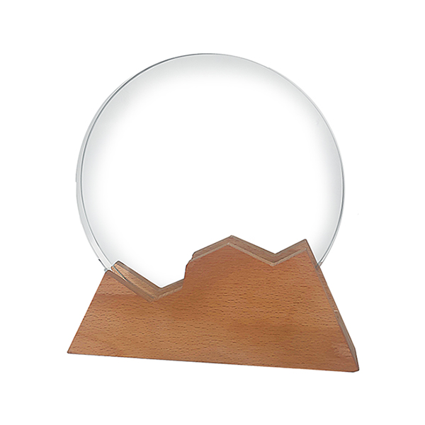 blas-25 Galvano Cristal con Base de Madera BLAS 25