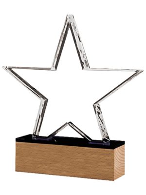 blas24 Galvano Cristal con Base de Madera BLAS 24