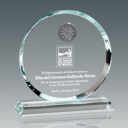 Galvano Cristal Reloj CC 01